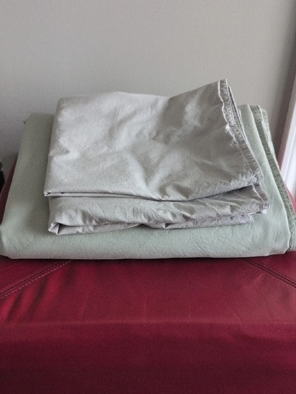 West Elm King Size Light Gray Duvet Cover Set